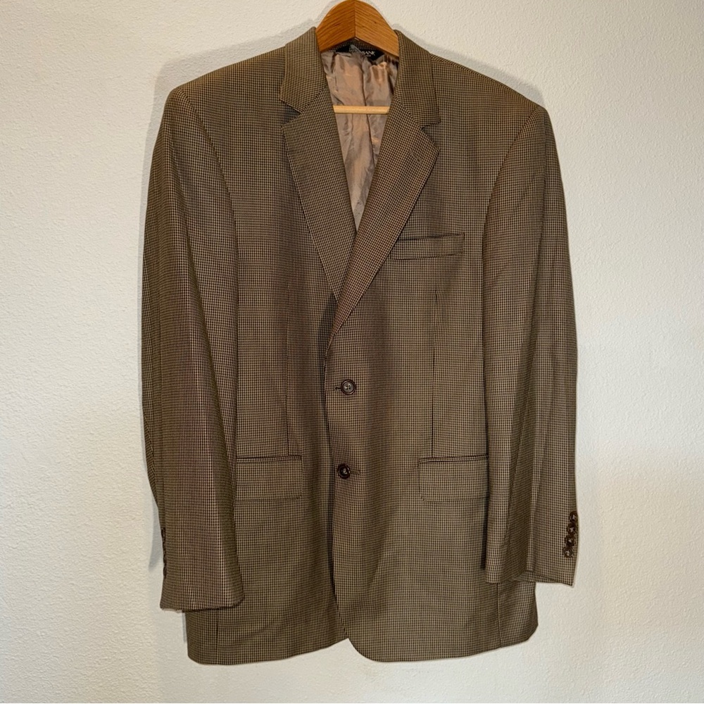 Jos. A. Bank Brown Sport Coat Notched Lapels Wool men’s 41R Jacket Blazer 41